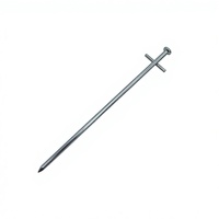 20PK Piquets de tente en acier, diamètre 6 mm, longueur 23 cm, avec sac de transport 57298BAG #   Kit de tente de camping toutes saisons