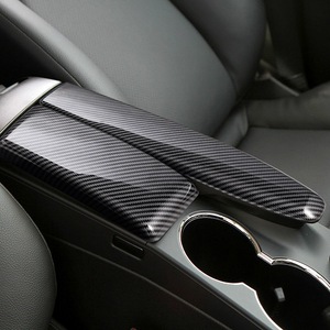 Cubierta para reposabrazos de consola central de Mercedes-Benz, pegatina decorativa estilo fibra de carbono para W204 W212 GLK300 - Product Image 1