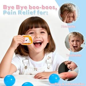 แผ่นเจลประคบร้อนเย็นแบบใช้ซ้ำได้สำหรับเด็ก บรรเทาอาการเจ็บปวด บวม รอยฟกช้ำ สำหรับเด็กทารกและเด็กโต ใช้ได้กับดวงตาและใบหน้า ช่วยบรรเทาอาการปวดจากการให้นมบุตร - Product Image 4