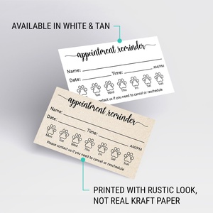 Tarjetas de recordatorio de cita veterinaria, suministros de oficina con estampado de pata para el cuidado de perros, cuidado de mascotas, chequeos, vacunas - Product Image 4