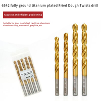Forets hélicoïdaux NUORUITE en acier rapide, entièrement rectifiés, plaqués titane, 200 mm, résistants à l'usure, à queue droite