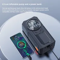 Pompe à air pour voiture, pompe à air électrique sans fil, mesure de la pression des pneus, lumière d'urgence, 12V, affichage numérique LED ABS pour voiture