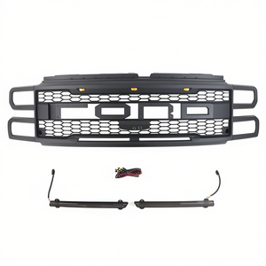 Calandre avant Ford F250 noire avec feux LED, modèle D0100XUJBZV, calandre de pare-chocs - Product Image 1