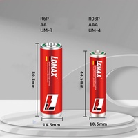 LDMAX CE 1,5 V AAA AA Batería de carbono de zinc Dry Cell Metal Jacket UM3 R6P AA Baterías primarias para juguetes de control remoto