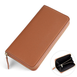 Multi-Card Slots Large Capacity Ladies Phone <b>Wallet</b> Crosshatch PU Leather Clutch Purse Long <b>Zip</b> Around <b>Wallet</b> - Product Image 2
