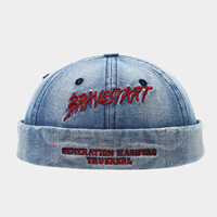 Casquette de baseball rétro en jean délavé et PVC à 6 panneaux, style streetwear hip-hop, unisexe, pour couple, vintage, réglable, protection solaire