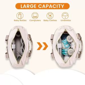 <span class=keywords><strong>Mochila</strong></span> de Pañales 3 en 1 de Cuero para Viajes, Cambiador Portátil, Logotipo Personalizado, <span class=keywords><strong>Mochila</strong></span> Grande Loungefly para Mamá - Product Image 5