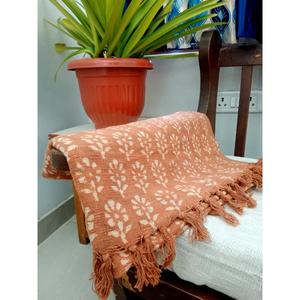 Vintage Style Handcrafted Premium 100% Cotton <b>Throw</b> <b>Blanket</b> Printed Tassels Eco-friendly Lightweight All-Season Home Decor - Product Image 2