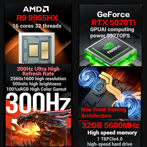 Chuyên Nghiệp Cung Cấp Máy Nghe Nhạc Vương Quốc Amd Ryzen9 9955hx Máy Tính Xách Tay Chơi Game RTX5070ti 32G Ddr5 Sinh Viên Và 3D Thiết Kế Máy Tính Xách Tay Máy Tính - Product Image 4