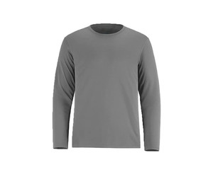 Camiseta de Manga Larga para Hombre, Color Sólido, Corte Regular, Informal, Básica, Cómoda, de Algodón Suave, para Uso Diario - Product Image 1