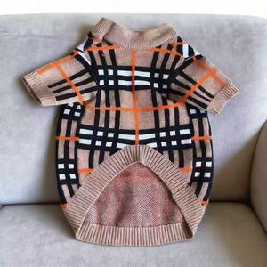 럭셔리 친환경 모던 패션 브랜드 <span class=keywords><strong>XXL</strong></span> 강아지 스웨터 겨울 울사 뜨개질 플러리 체크무늬 점퍼 우아한 강아지 옷 - Product Image 3