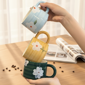 Customizable Floral Design Porcelain Ceramic Coffee Mug-Business Promotional Gift Espresso Safe Dishwasher Microwave Safe Custom - Product Image 2