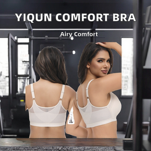 Sujetador Deportivo Inalámbrico Cómodo para Mujer YIQUN, Top Deportivo con Logo en la Copa, Estilo Deportivo, Alto Impacto y Efecto Push-Up - Product Image 2