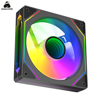 Ventilateur de boîtier ARGB haute performance AntarcChill 120 mm, 9 pales, haute pression statique, ventilateur LED ARGB 5 V pour refroidisseur liquide de processeur et boîtier PC