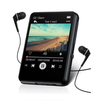 Reproductor MP3 con pantalla táctil de 32GB y 2.4'', con BT 5.0, altavoz HD integrado, radio FM y grabación de voz.
