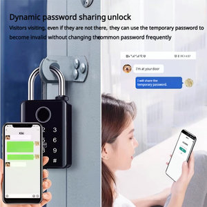 <span class=keywords><strong>Candado</strong></span> Inteligente Tuya Personalizado, Impermeable, de Aleación de Zinc y Acero Inoxidable, con Alarma Digital de Seguridad, Llaves de Tarjeta, Combinación y Huella Dactilar - Product Image 3