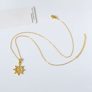 Collier en acier inoxydable tendance hip-hop avec pendentif <span class=keywords><strong>ancre</strong></span> <span class=keywords><strong>de</strong></span> <span class=keywords><strong>bateau</strong></span> pour femme - Product Image 2