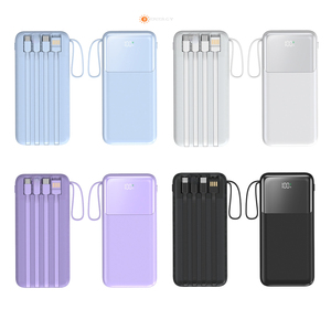 Promotion 10000mAh PD 22.5W Power Bank USB-C Fast Charging Portable Slim Power Banks 10000mAh Built with Cables