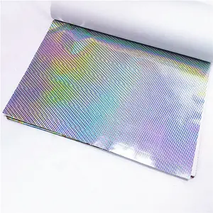 Màu Đỏ Và Trắng Holographic Bao Bì Giấy Foil Gói Giấy