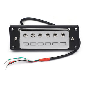 Mini LP Pickup 68x29mm couvercle en laiton avec cadre 9K/<span class=keywords><strong>4</strong></span> câble conducteur bobine fractionnement 6 rond + 6 pièces carrées pour <span class=keywords><strong>guitare</strong></span> de style LP - Product Image 6