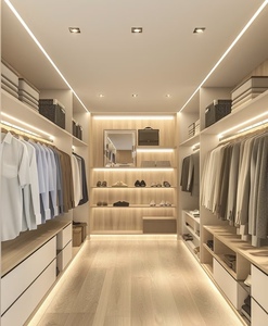 Vente en gros usine : <span class=keywords><strong>Dressing</strong></span> <span class=keywords><strong>blanc</strong></span> avec rangement zoné, meuble de chambre sur mesure - Product Image 4