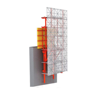 Système de coffrage hydraulique CONSO avec panneaux réutilisables haute résistance pour la construction de murs de noyau et de piliers de ponts en hauteur