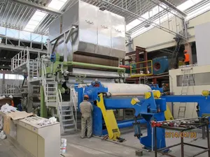 5T/D Tissue Toiletpapier Making Machine Tweedehands Papier Recycling Machines Voor Verkoop