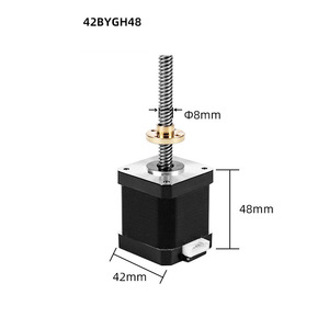 โรงงานขายชุดมอเตอร์ขับบอลสกรูไฮบริด <span class=keywords><strong>42BYG</strong></span> พร้อมไดรเวอร์ 12-24V มอเตอร์ไมโครลิเนียร์ 2 เฟส - Product Image 4