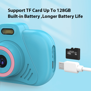 食品グレードABS素材 安全無毒 シンプルボタン 2.7K CMOS MicroSD 2.4インチ画面 デュアルレンズ 子供用キッズカメラ - Product Image 4