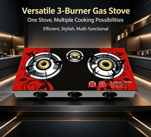 <span class=keywords><strong>Estufa</strong></span> de Gas de Alta Eficiencia con 2.5 Quemadores, Vidrio Templado de 7mm, Quemadores de Latón, Encendido Automático, Certificación ISO para Cocina Múltiple - Product Image 3