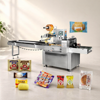 Machine d'emballage de type oreiller en acier inoxydable de qualité alimentaire pour ligne d'emballage automatique de bâtonnets de crème glacée et de sucettes glacées