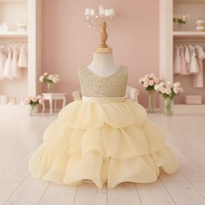 Vestidos de Niña Estilo Europeo y Americano Meiqiai 2026, Vestido de Fiesta Formal con Lazo Grande para Cumpleaños, Bautizos y Banquetes para Bebés - Product Image 2