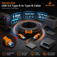 Câble de rallonge USB 3.0 Type A mâle vers Type B mâle Câble de rallonge actif USB 3.0