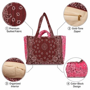 <span class=keywords><strong>Bolsa</strong></span> de Lona Personalizable, Suave y Ligera, Regalo al por Mayor para Ella, <span class=keywords><strong>Bolsa</strong></span> de Hombro Acolchada, <span class=keywords><strong>Bolsa</strong></span> Tote con Estampado Paisley - Product Image 5