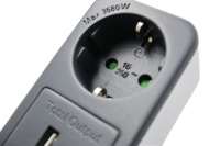 Enchufe Schuko europeo de alta calidad, enchufe 16A, adaptador eléctrico con interruptor, 1 enchufe de pared, a tipo C USB, 1 unidad, 1 unidad