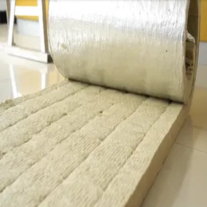 ASTM C553 Mineral Fiber Rock Wool Acoustic Fireproof Insulation Material Roll Rock Wool Blanket Factory