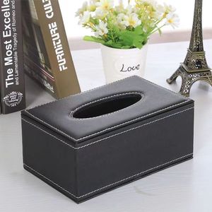 Boîte à mouchoirs en cuir avec aimant dissimulé pour chambre d'hôtel, support multifonctionnel pour télécommande, rangement pour salon et chevet - Product Image 1