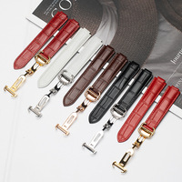 Bracelet de montre en cuir de luxe original JYD S519 20/22 mm 1:1 pour montres Cartier Ballon Bleu
