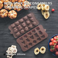 Moules à pâtisserie en silicone antiadhésifs écologiques de haute qualité, 15 cavités, forme carrée 3D, lavables au lave-vaisselle, marque ZT