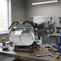 Nouvel ensemble moteur en alliage d'aluminium 125cc 4 temps semi-automatique 4 vitesses pour moto tout-terrain et moto de cross
