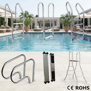 Échelle pour <span class=keywords><strong>piscine</strong></span> de haute qualité en acier inoxydable 316, disponible en 2/3/4/5 marches, avec main courante et pédale, accessoires pour <span class=keywords><strong>piscine</strong></span> - Product Image 1