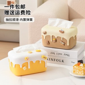 Boîte à mouchoirs Dopamine de grande capacité, design créatif pour la maison, le salon, la salle de bain, imperméable et durable - Product Image 4