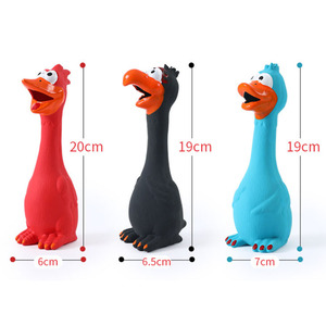 Suministro directo de fábrica Squeaker Latex <span class=keywords><strong>Dog</strong></span> <span class=keywords><strong>Toy</strong></span> para masticadores agresivos Juguetes interactivos para perros Forma de pato de pollo Juguetes para mascotas al por mayor - Product Image 4