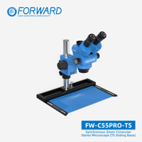 FORWARD FW-C55Pro-TS nouveau Microscope trinoculaire à caméra 4K à grande base coulissante à 7 vitesses pour Machine de réparation BGA à souder