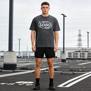 Proveedor de ropa para hombre a bajo precio, nueva colección de verano, camiseta holgada de algodón 100% con efecto lavado y desgastado para hombre. - Product Image 4