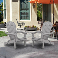 Fauteuil de patio d'extérieur US STOCK, chaise pliante Adirondack en bois de cèdre semi-assemblée