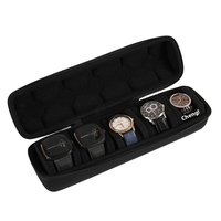Étui de rangement pour montre intelligente multi-cartes écologique portable Étui carré en cuir avec intérieur en éponge Compatible avec les montres Apple DM-395