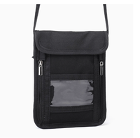 Portefeuille de voyage tendance avec fermeture éclair anti-RFID, portable, unisexe, pour garder les documents en sécurité