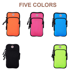 Exercise Mobile Phone <strong>Bags</strong> Waterproof Armband Running Universal <strong>Smartphone</strong> Double Pockets <strong>Bags</strong> With Earphone - Product Image 2