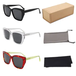 Conchen fashion sunglasses custom logo acetate shades UV400 polarized lens